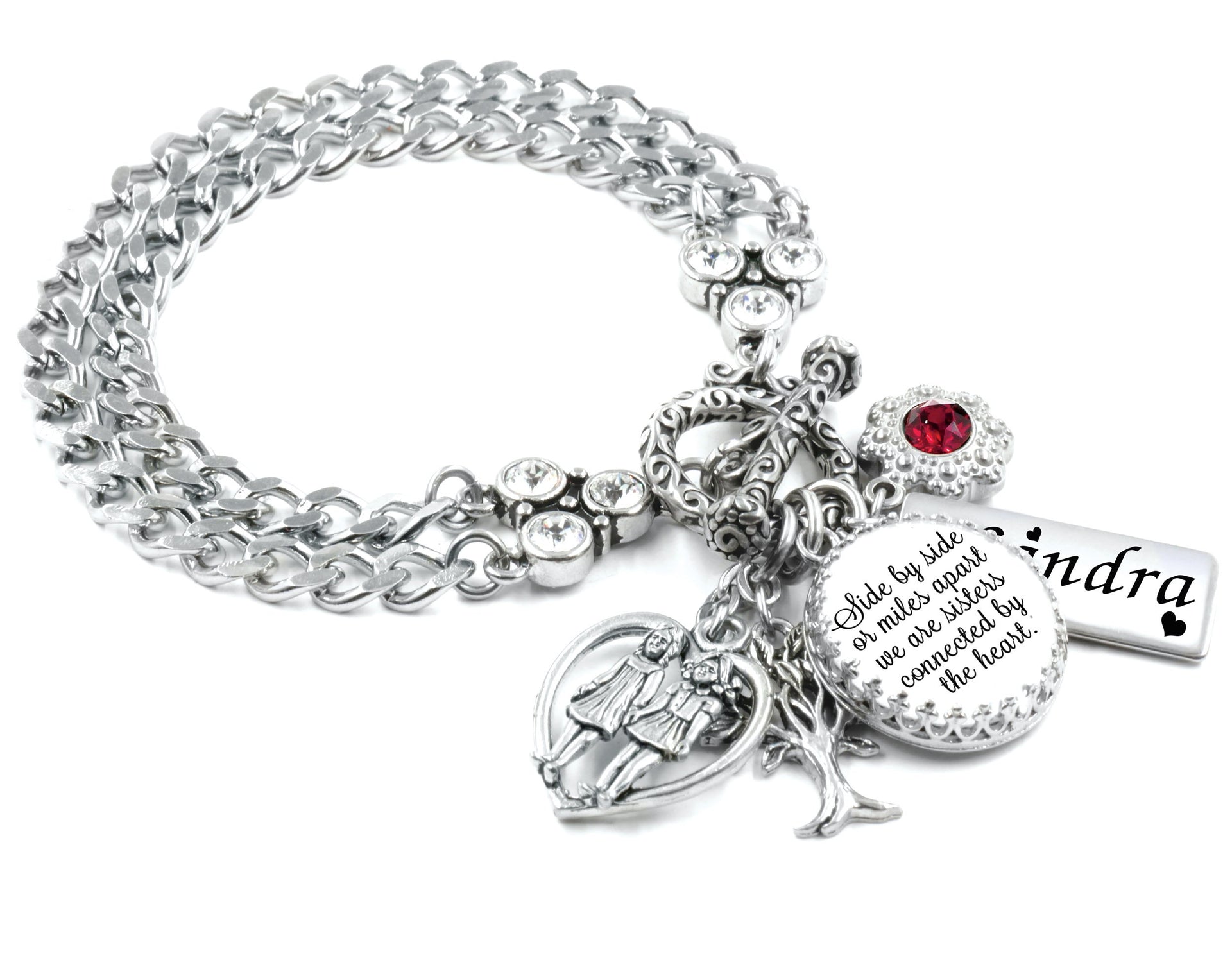 sister bracelet in stainless steel