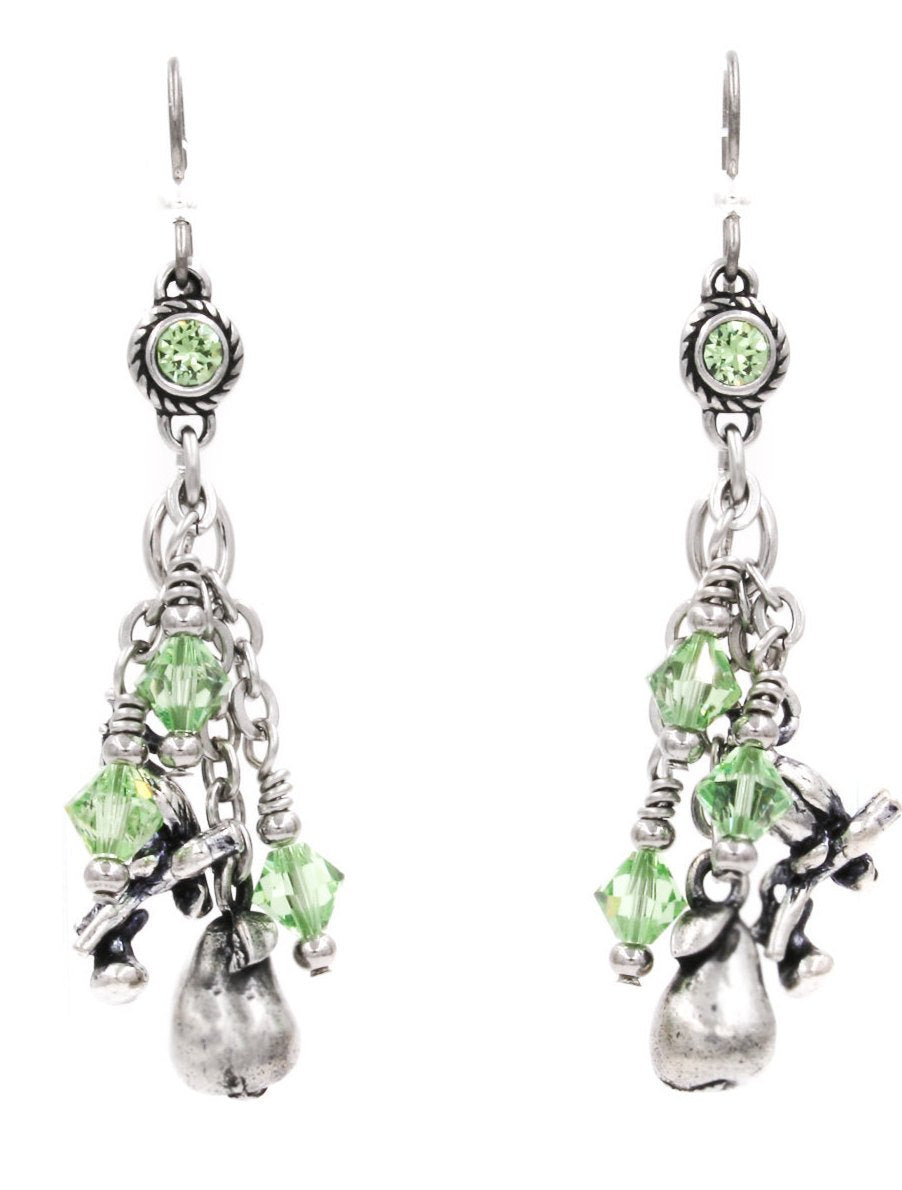 christmas earrings partridge in a pear tree