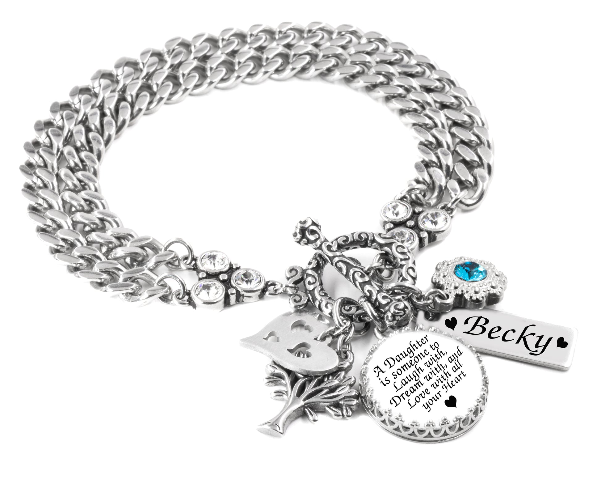 daughter birthstone bracelet
