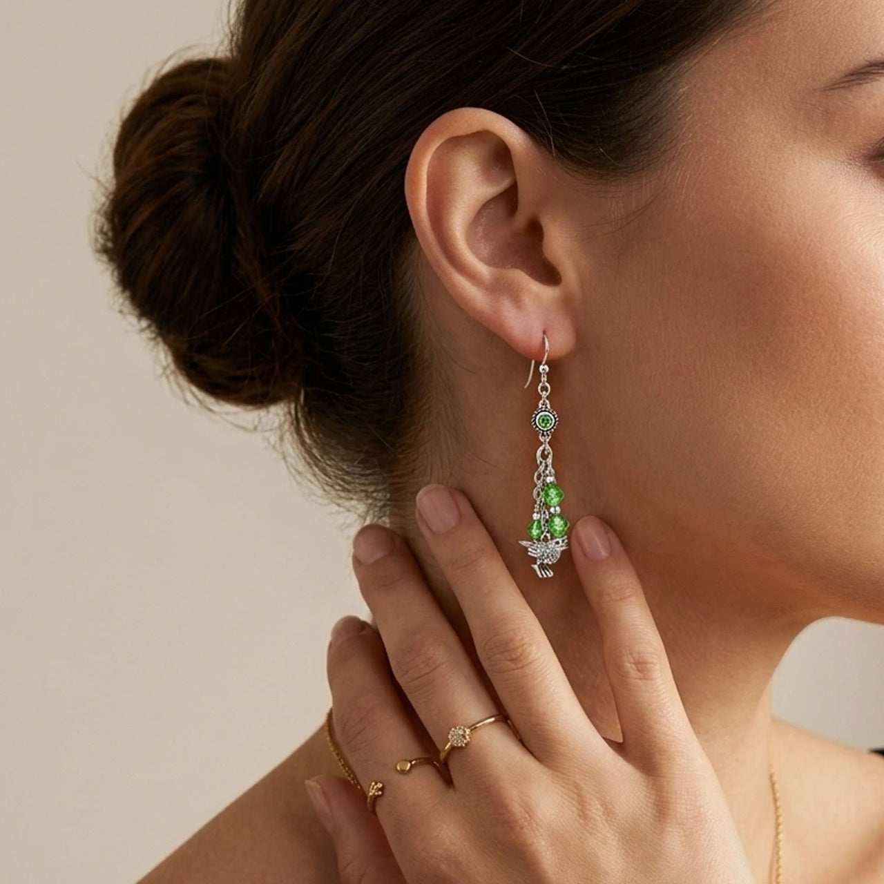12 Days of Christmas Earrings, 4th Day, Four Calling Birds