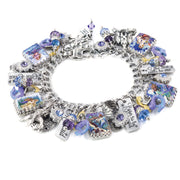 A bracelet with various charms and charms attached to it, including a charm that says "I love you to me".