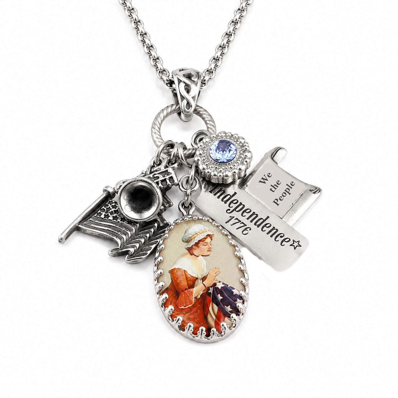 Americana Charm Necklace for Women Who Love Nostalgic Fourth of July Style