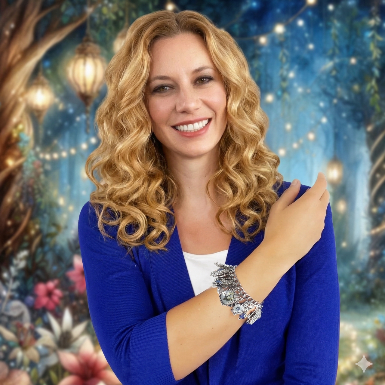 Celestial Moon Charm Bracelet – Sun, Moon, Stars Handcrafted Jewelry