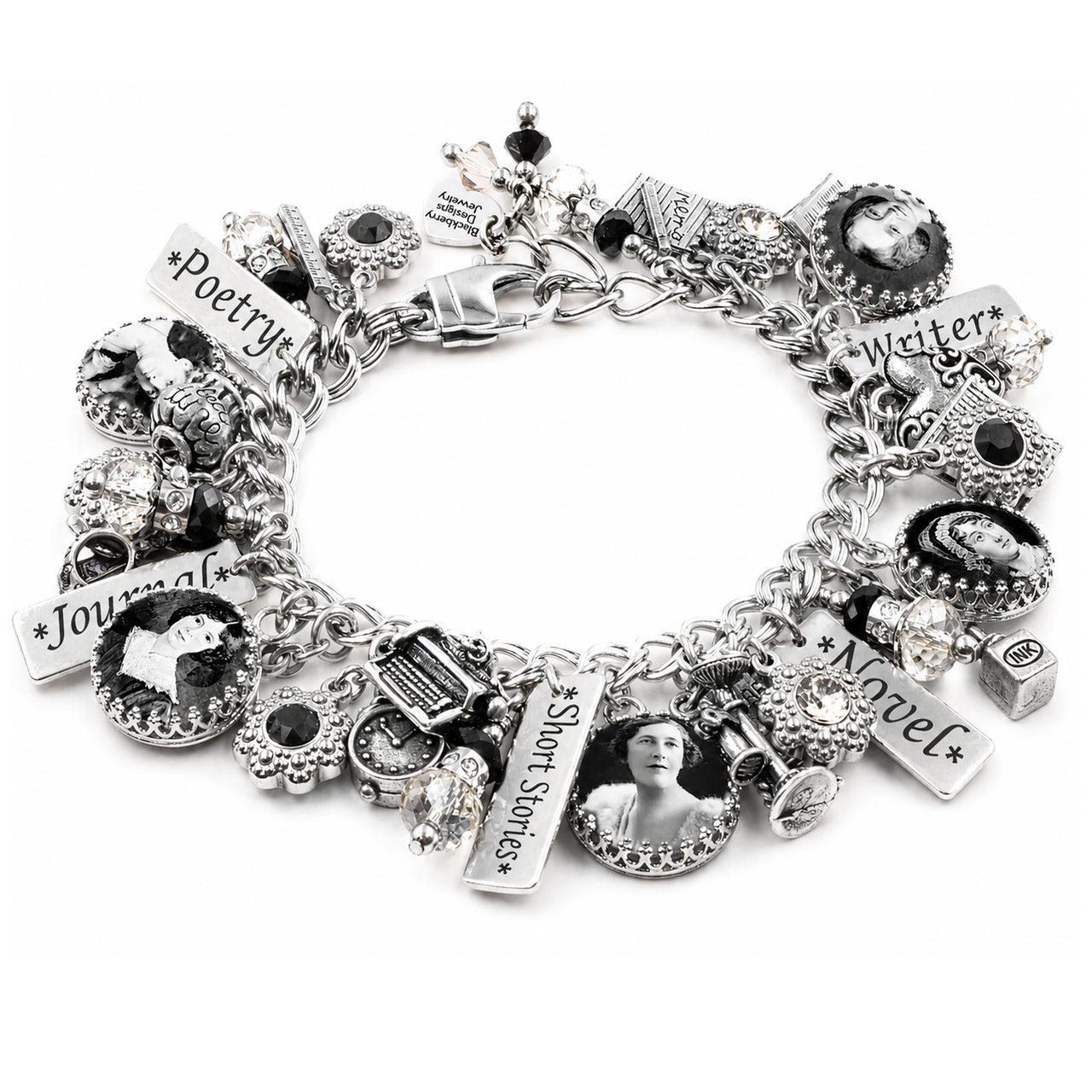 Writer and Author Charm Bracelet Handcrafted Literary Gift