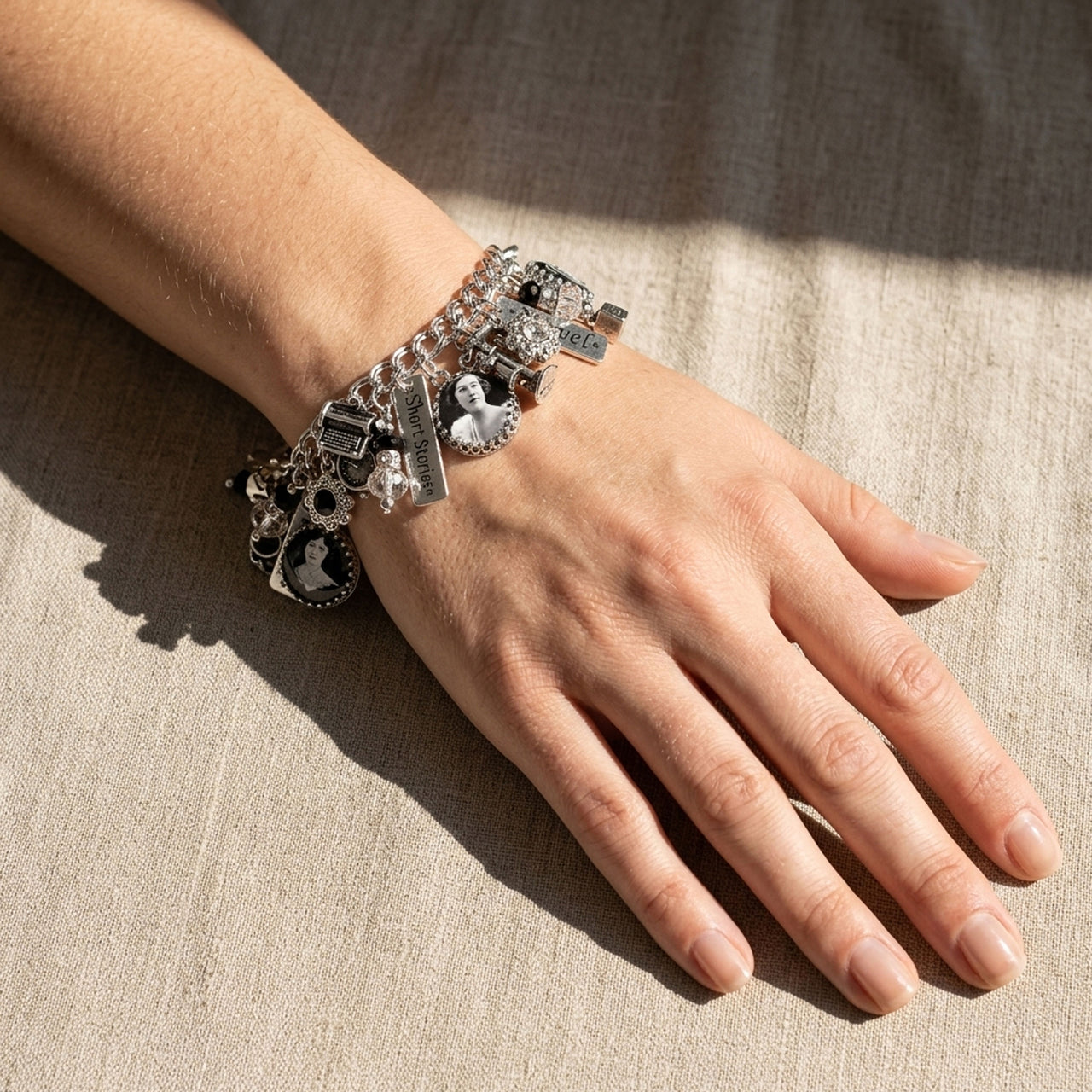 Writer and Author Charm Bracelet Handcrafted Literary Gift