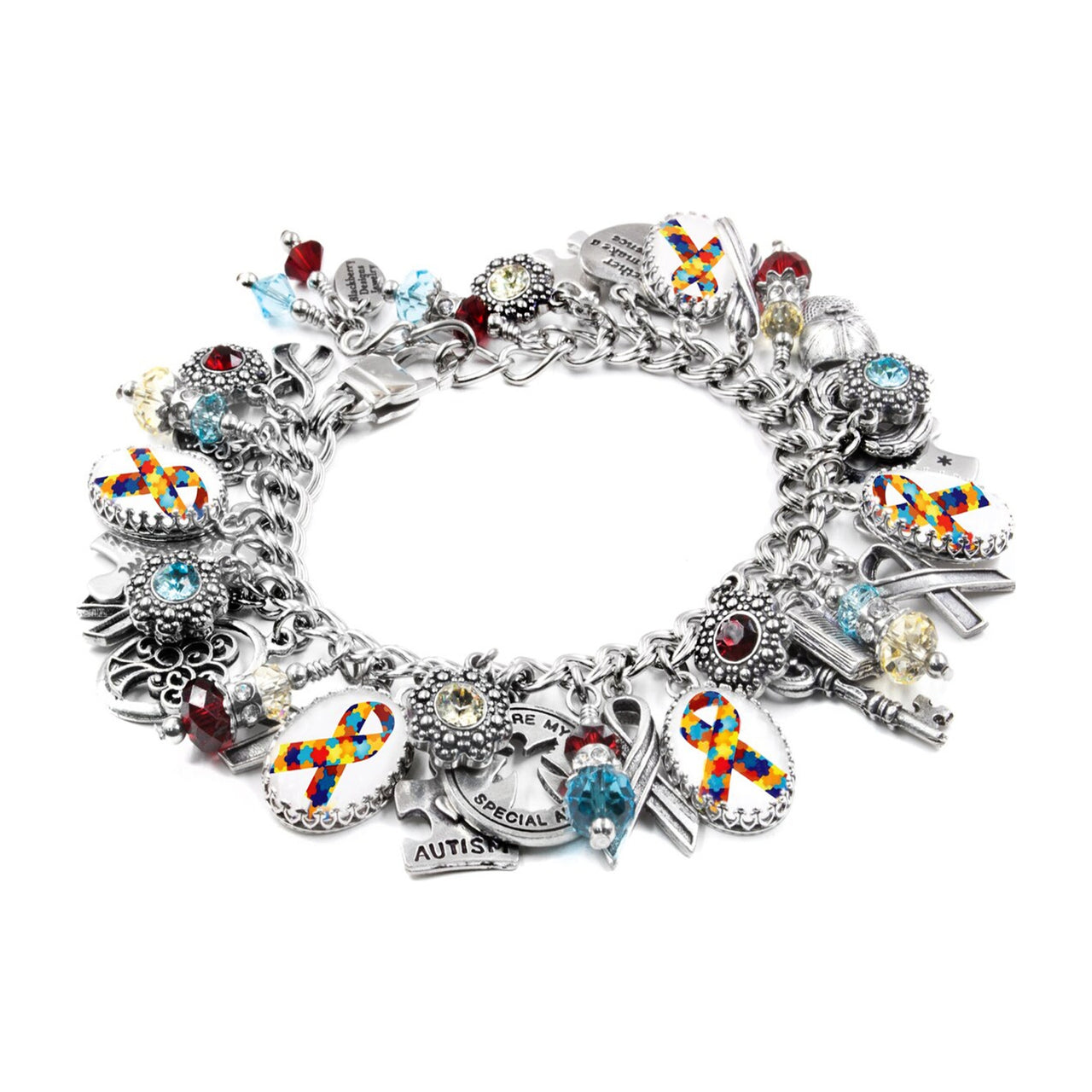 Autism Awareness Charm Bracelet – Celebrating Neurodiversity & Love