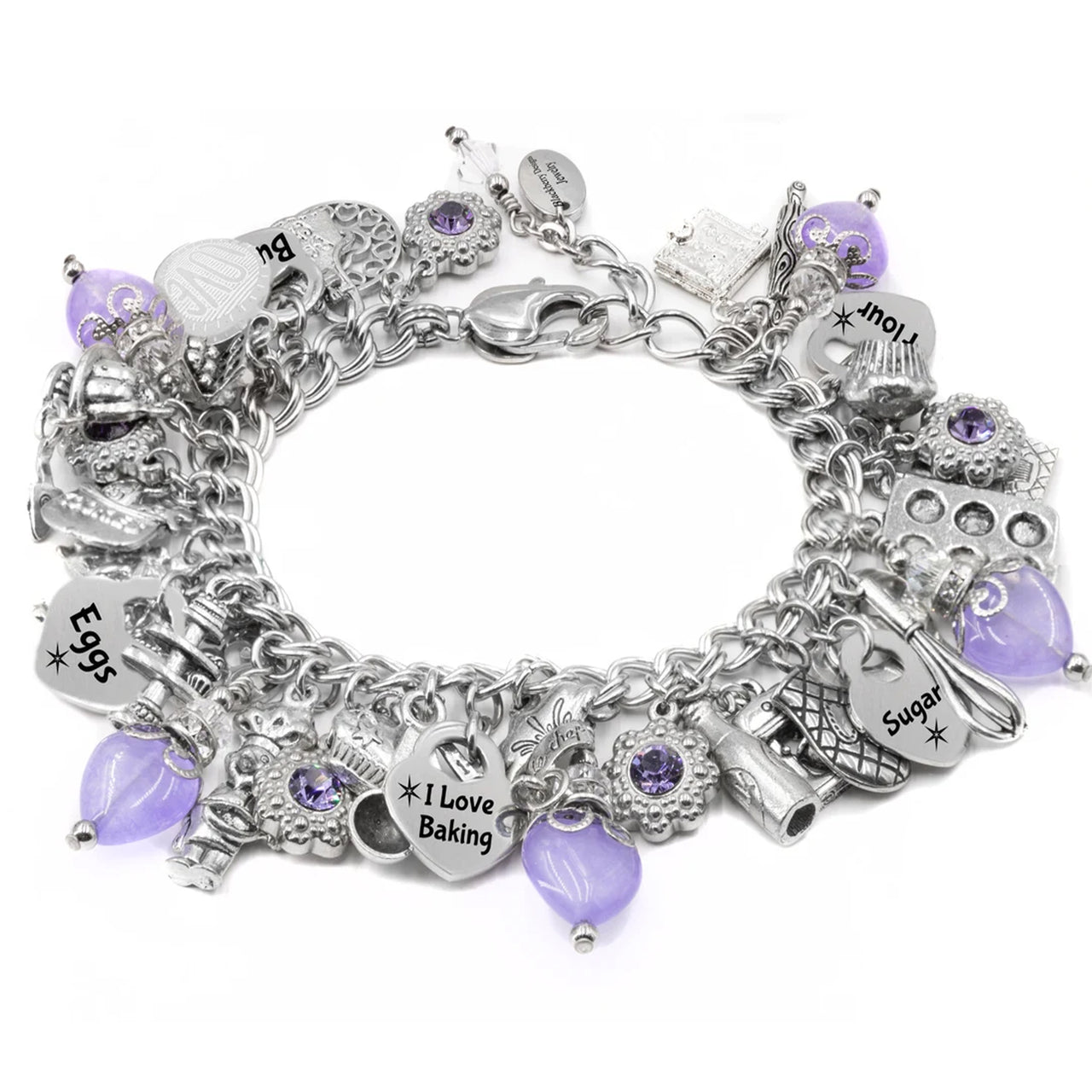 Baking Charm Bracelet – Amethyst Gemstone Jewelry