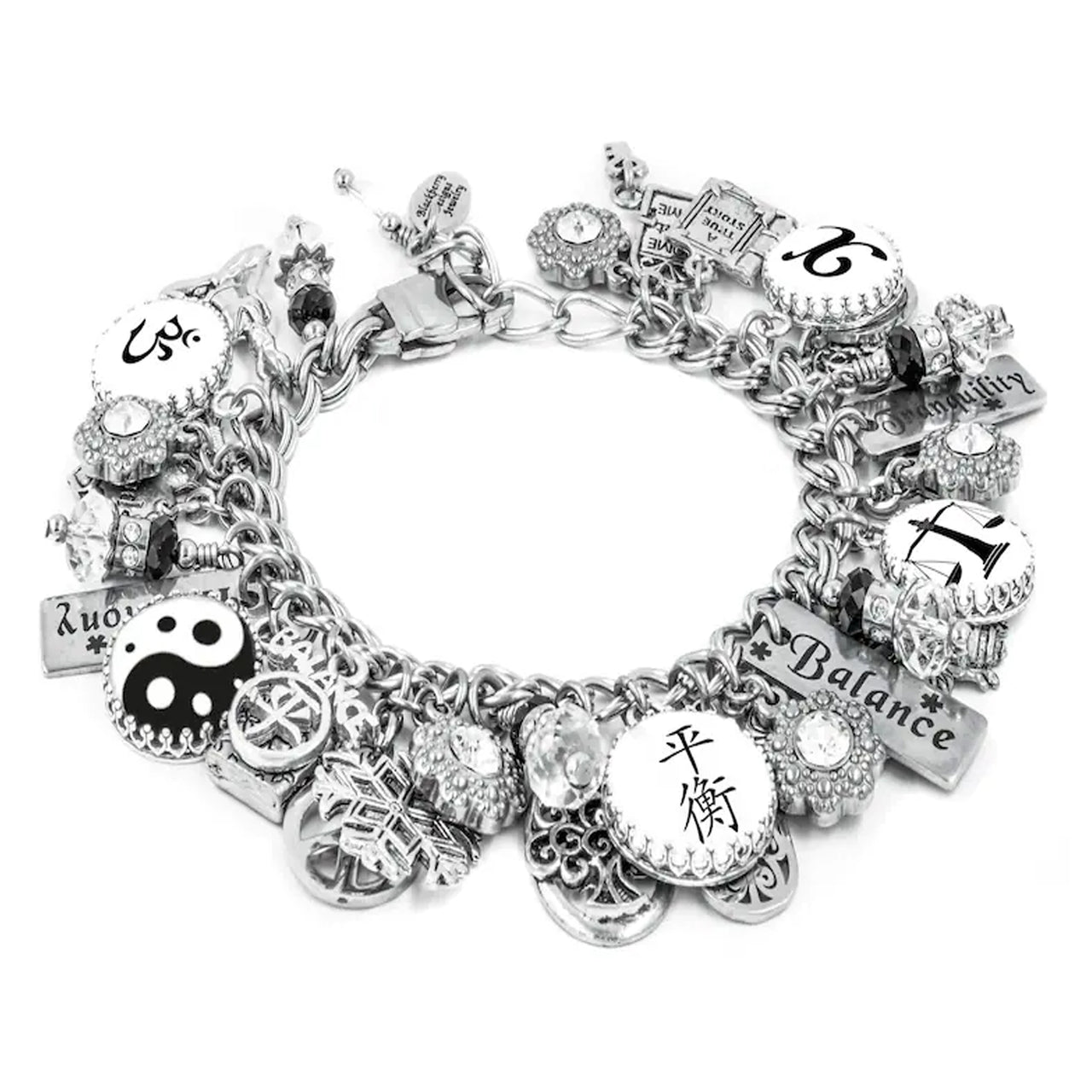 Yin Yang Charm Bracelet, Balance & Harmony Jewelry