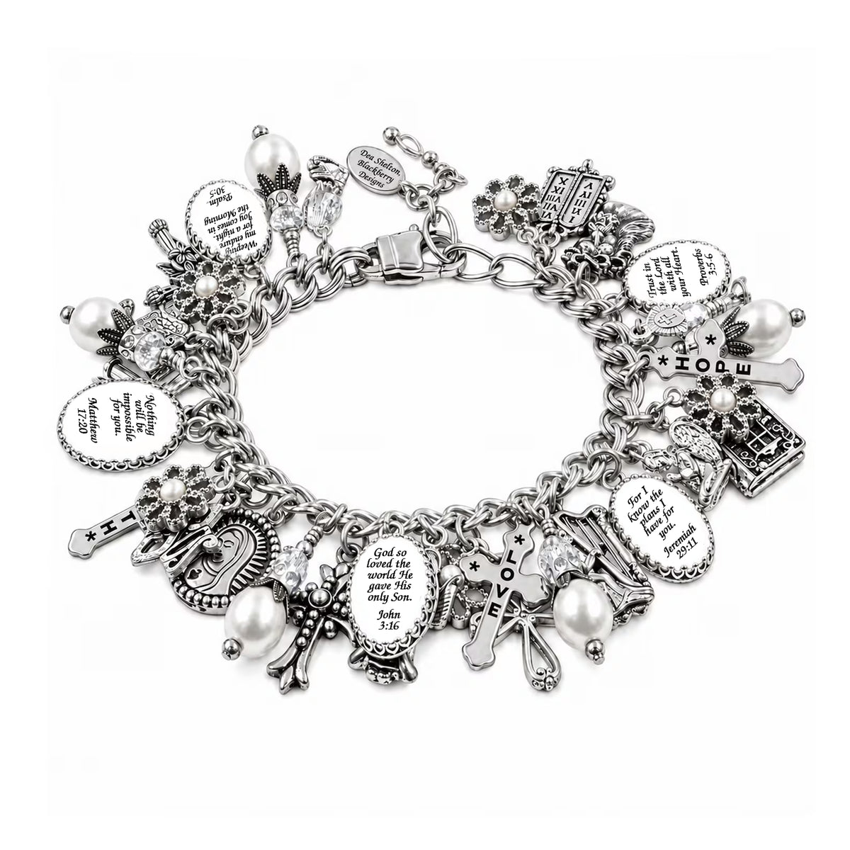 Bible Verse charm bracelet gift for women