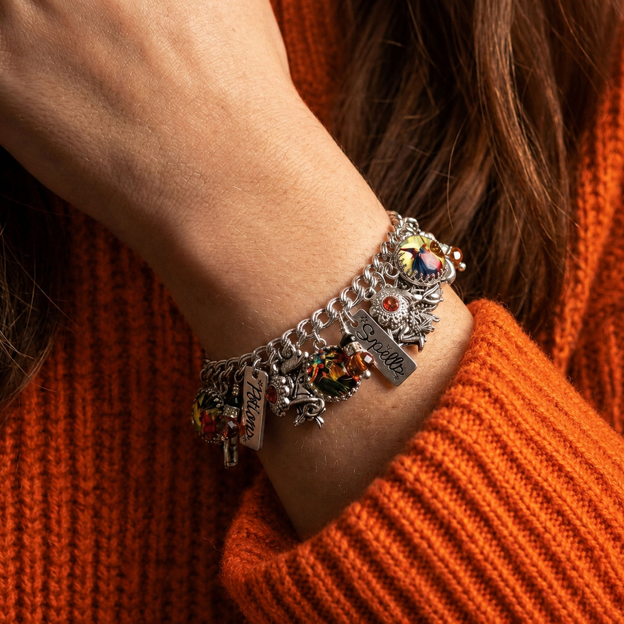 Witch Charm Bracelet – Halloween Witchcraft Jewelry