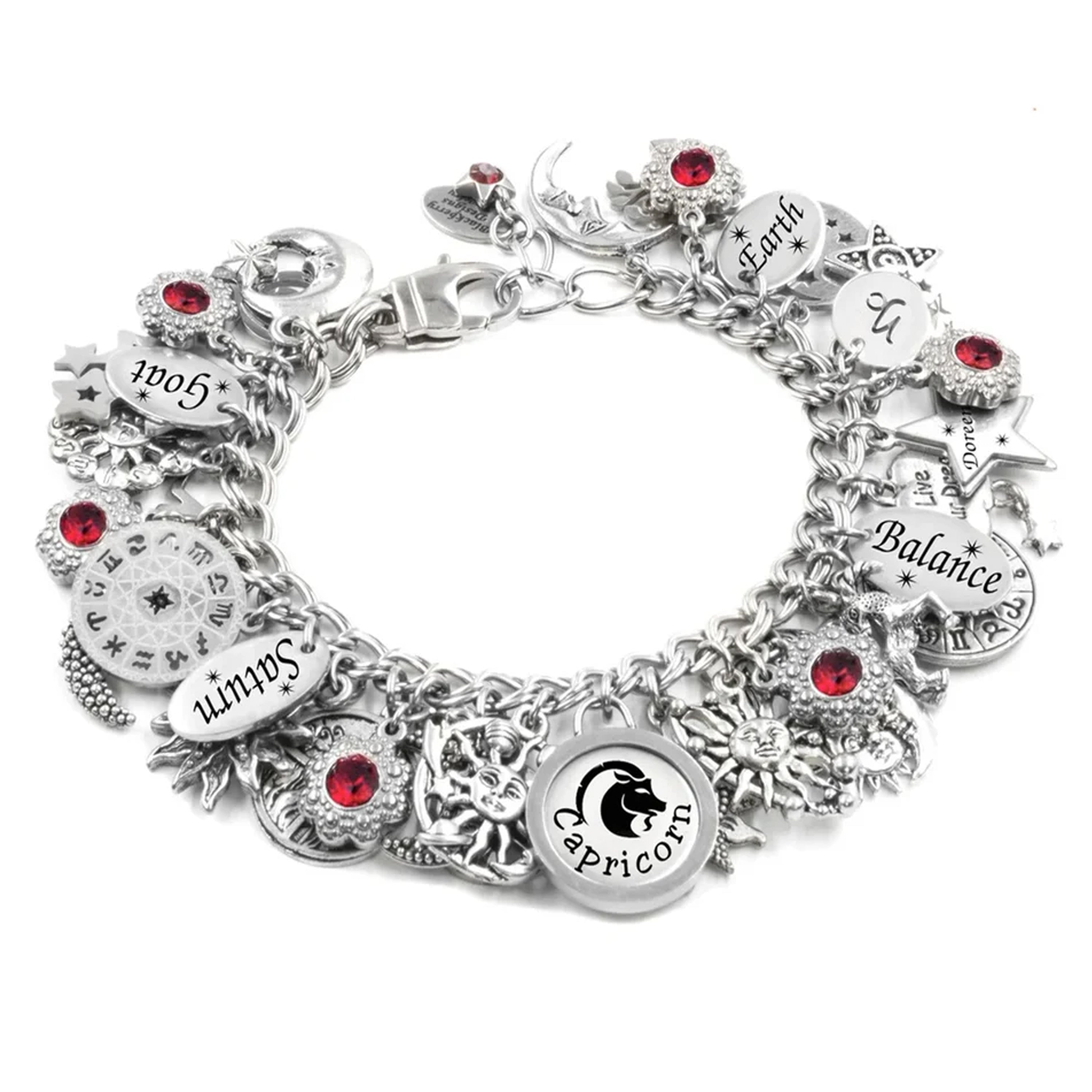 Capricorn Zodiac Crystal Charm Bracelet | Handcrafted | Rock This Way –  Rock This Way Crystal Shop