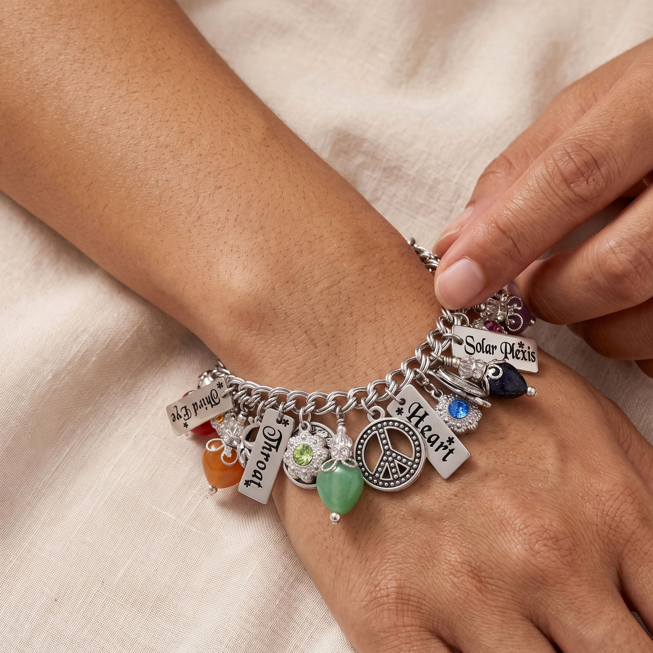 Chakra Gemstone Bracelet Spiritual Yoga Gift for Women