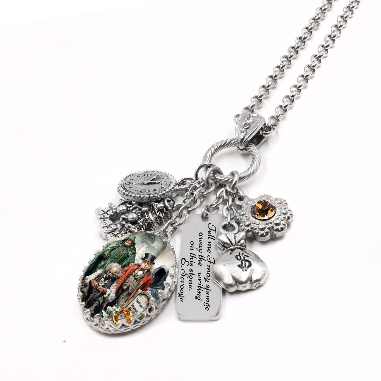 A Christmas Carol Scrooge Charm Necklace