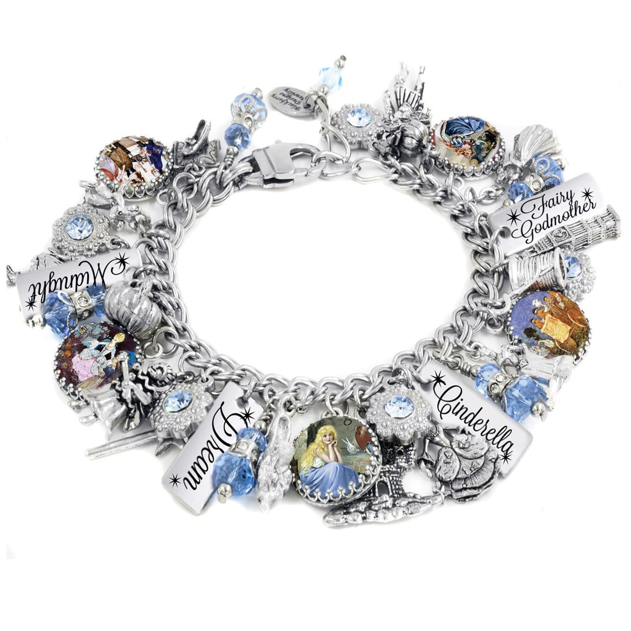 Cinderella Charm Bracelet, Fantasy Jewelry