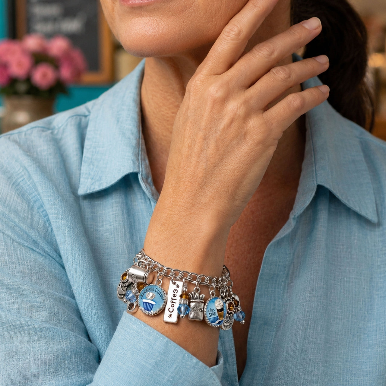 Coffee Lover's Charm Bracelet