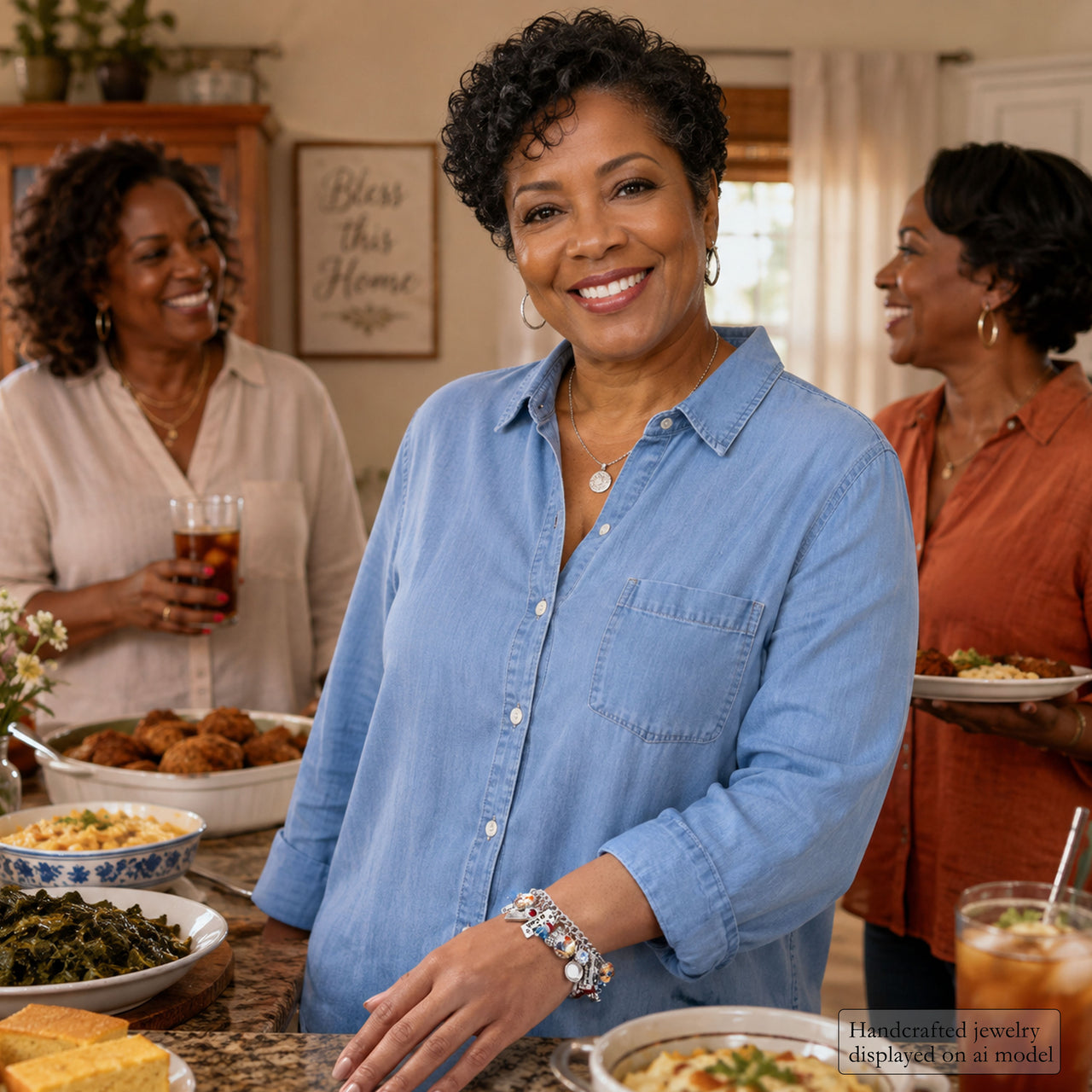 Black Cooks Charm Bracelet – African American Chef Jewelry