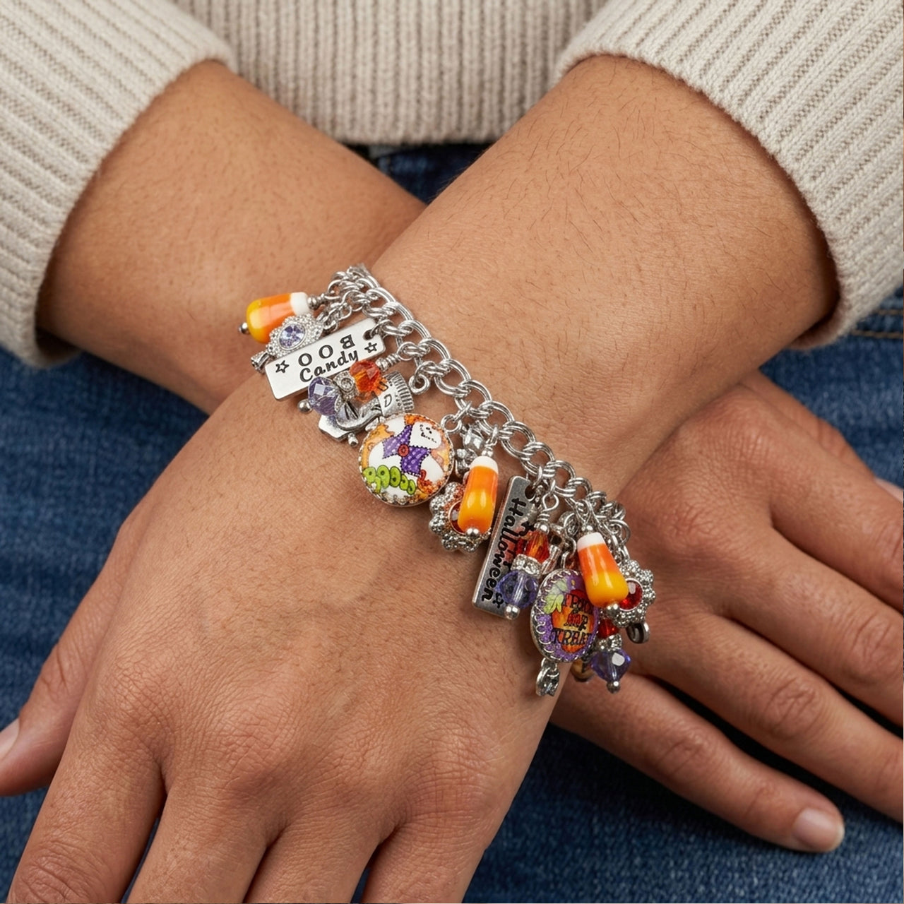 Trick or Treat Charm Bracelet – Halloween Candy & Whimsy