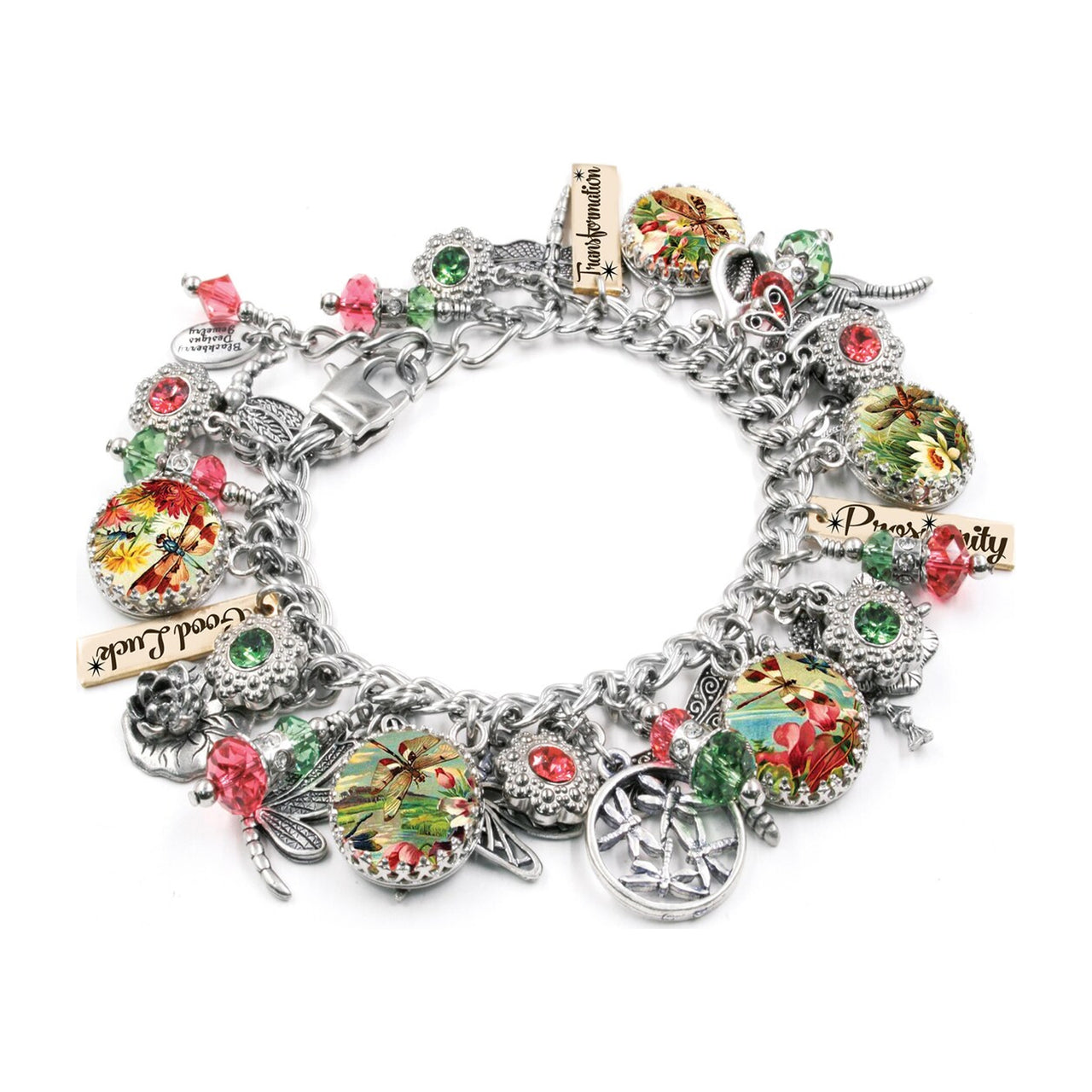 Dragonfly Bracelet Handcrafted Vintage Good Luck Gift for Her