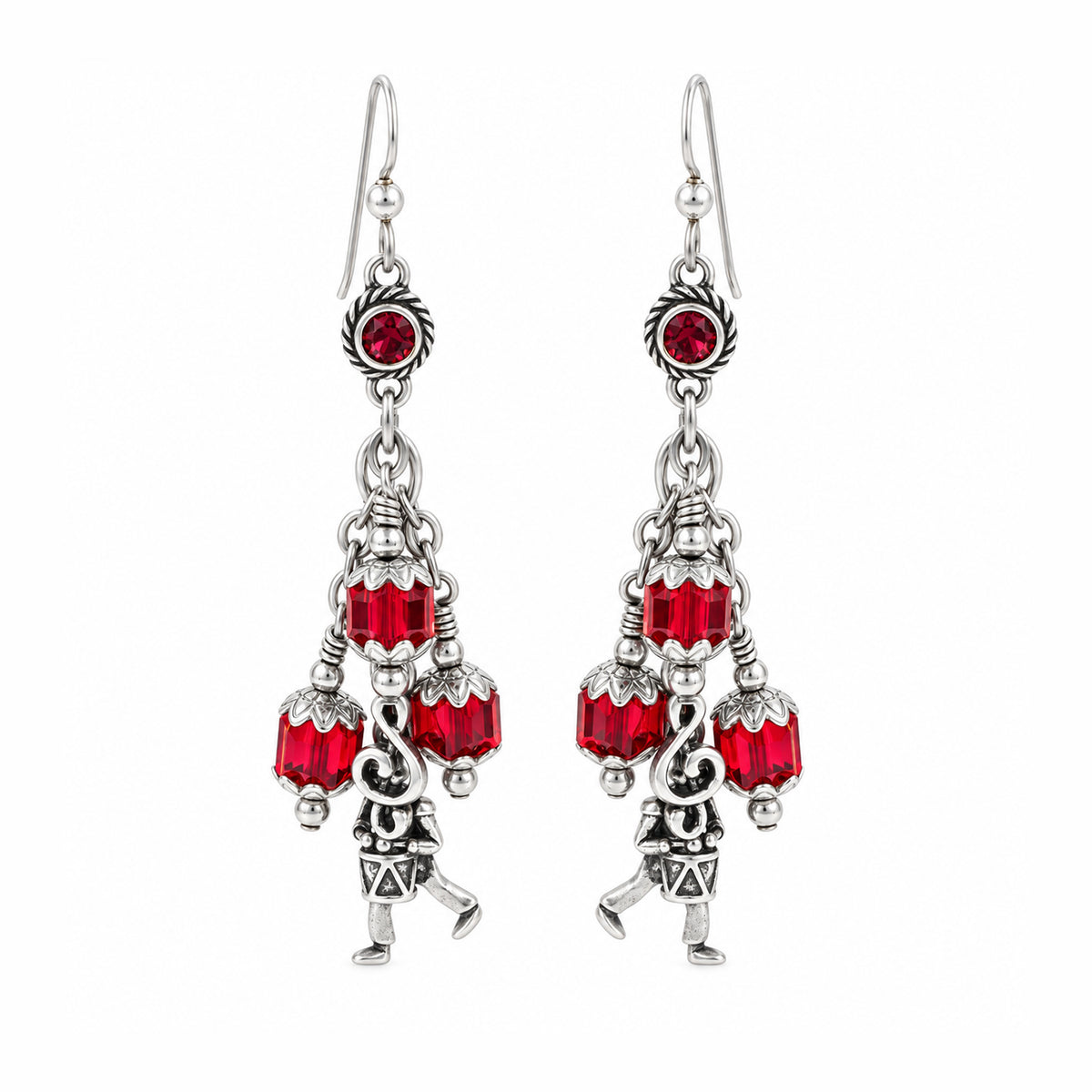 Christmas Earrings, 12th Day, Drummers Drumming