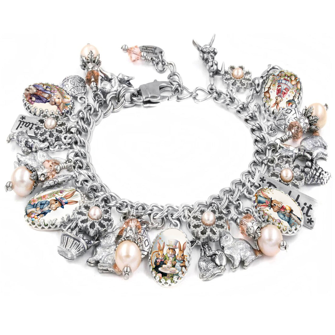 rabbit bracelet with pearls