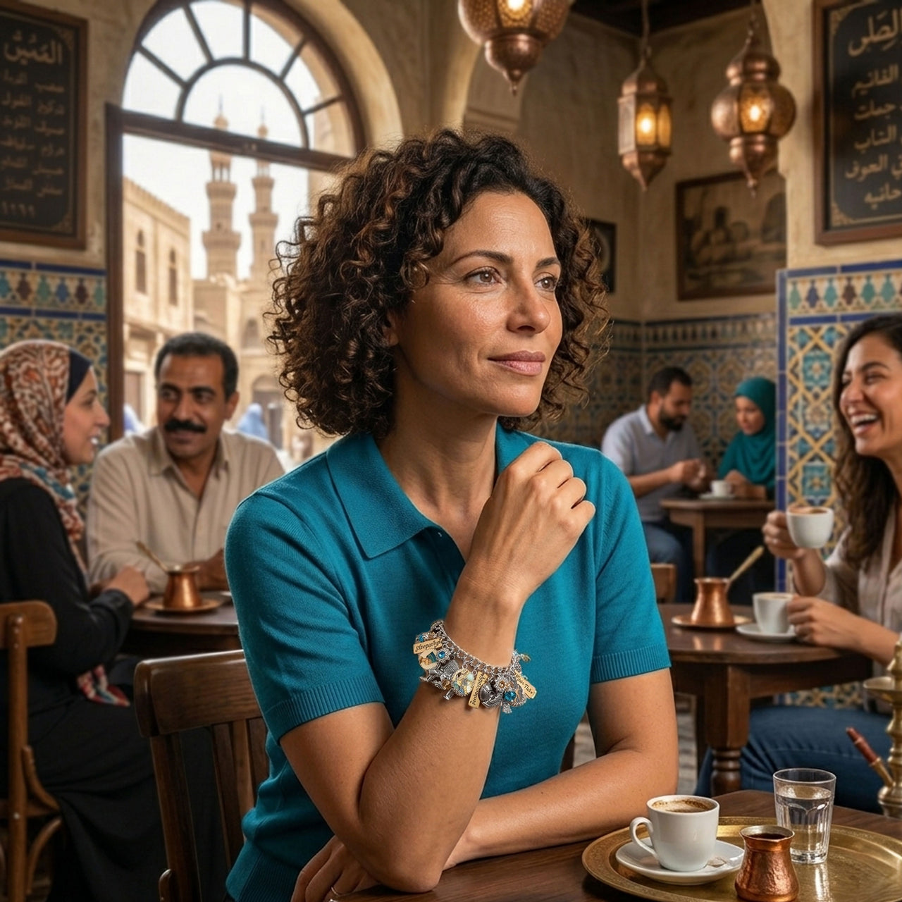 Cleopatra Egyptian Charm Bracelet