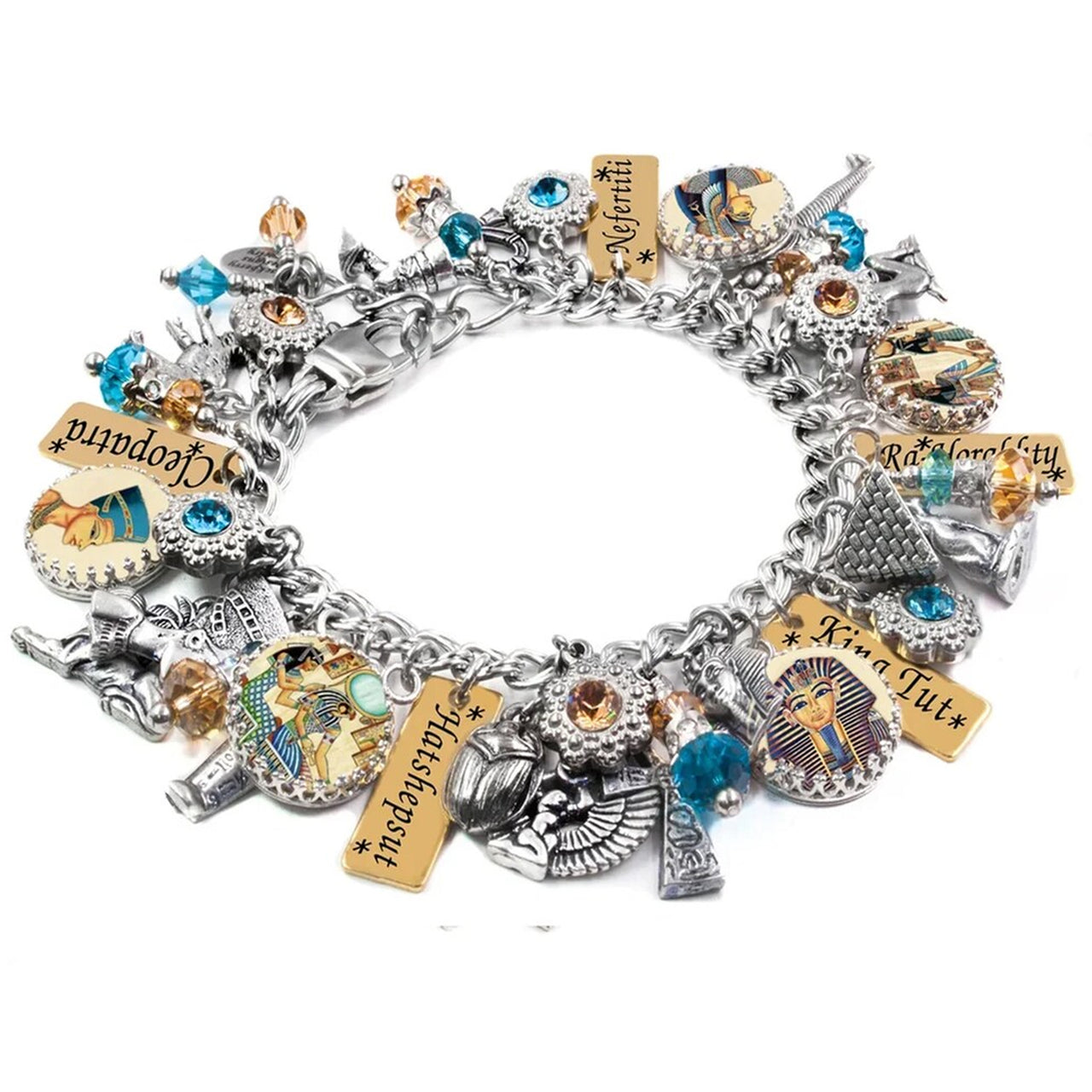 Cleopatra Egyptian Charm Bracelet