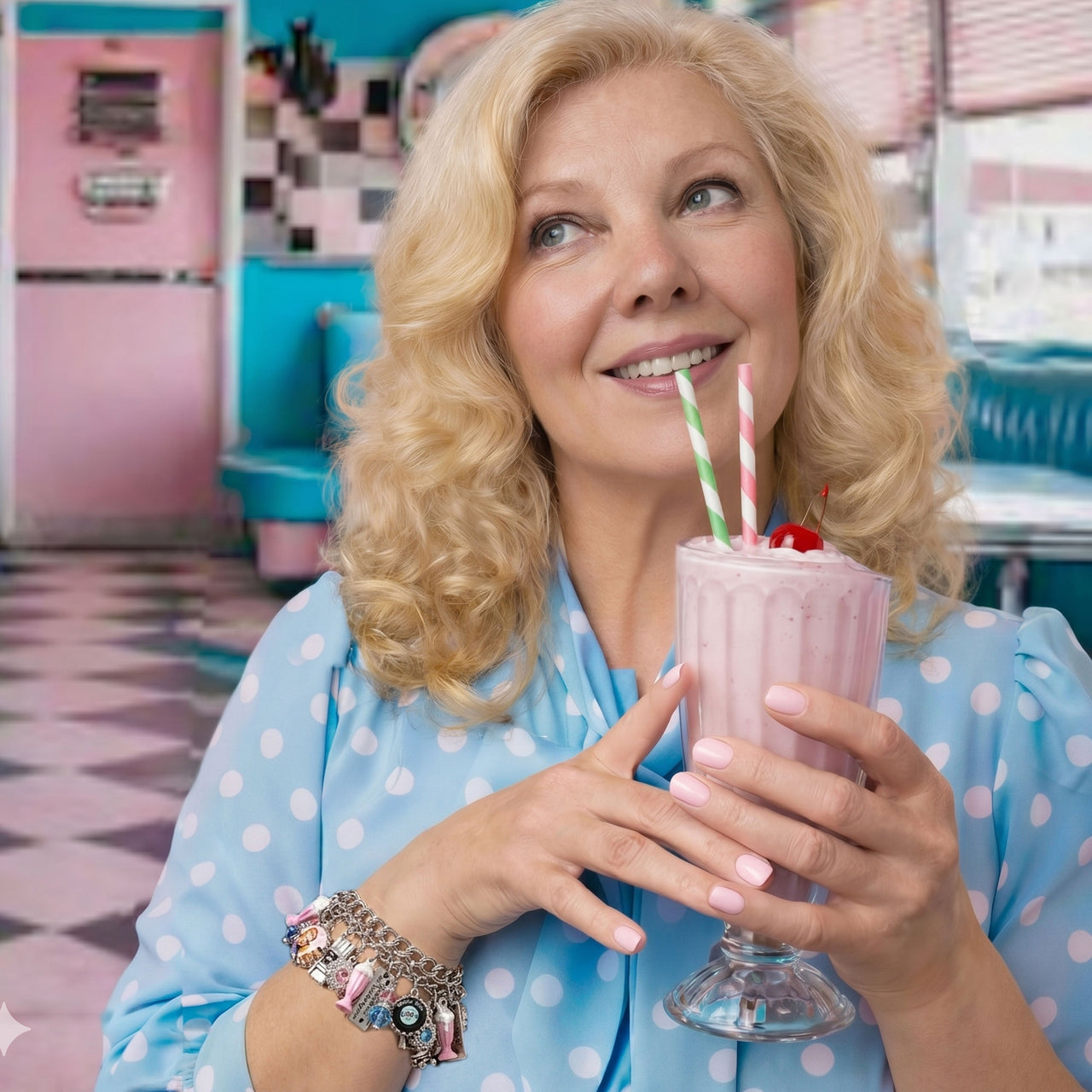 Fifties Charm Bracelet, Rock in Roll Jewelry