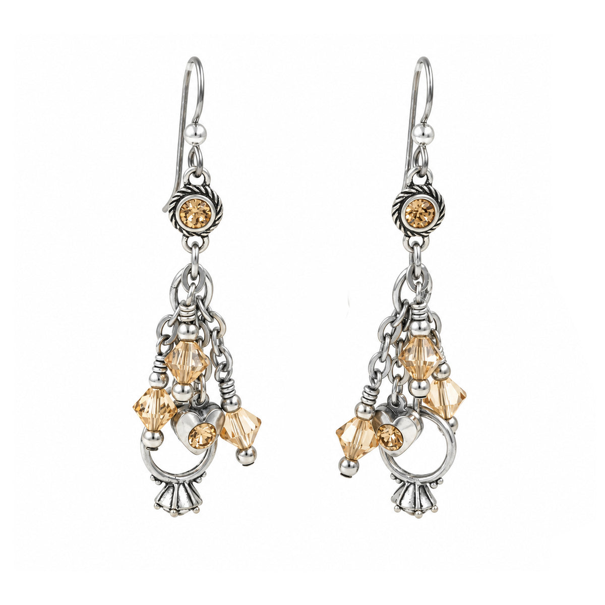 12 Days of Christmas Earrings, 5th Day, Five Golden Rings
