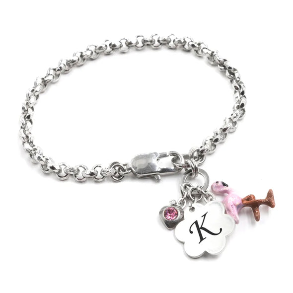 Twelve Rose Charm Bracelet with hearts in vintage pink roses – Blackberry  Designs Jewelry