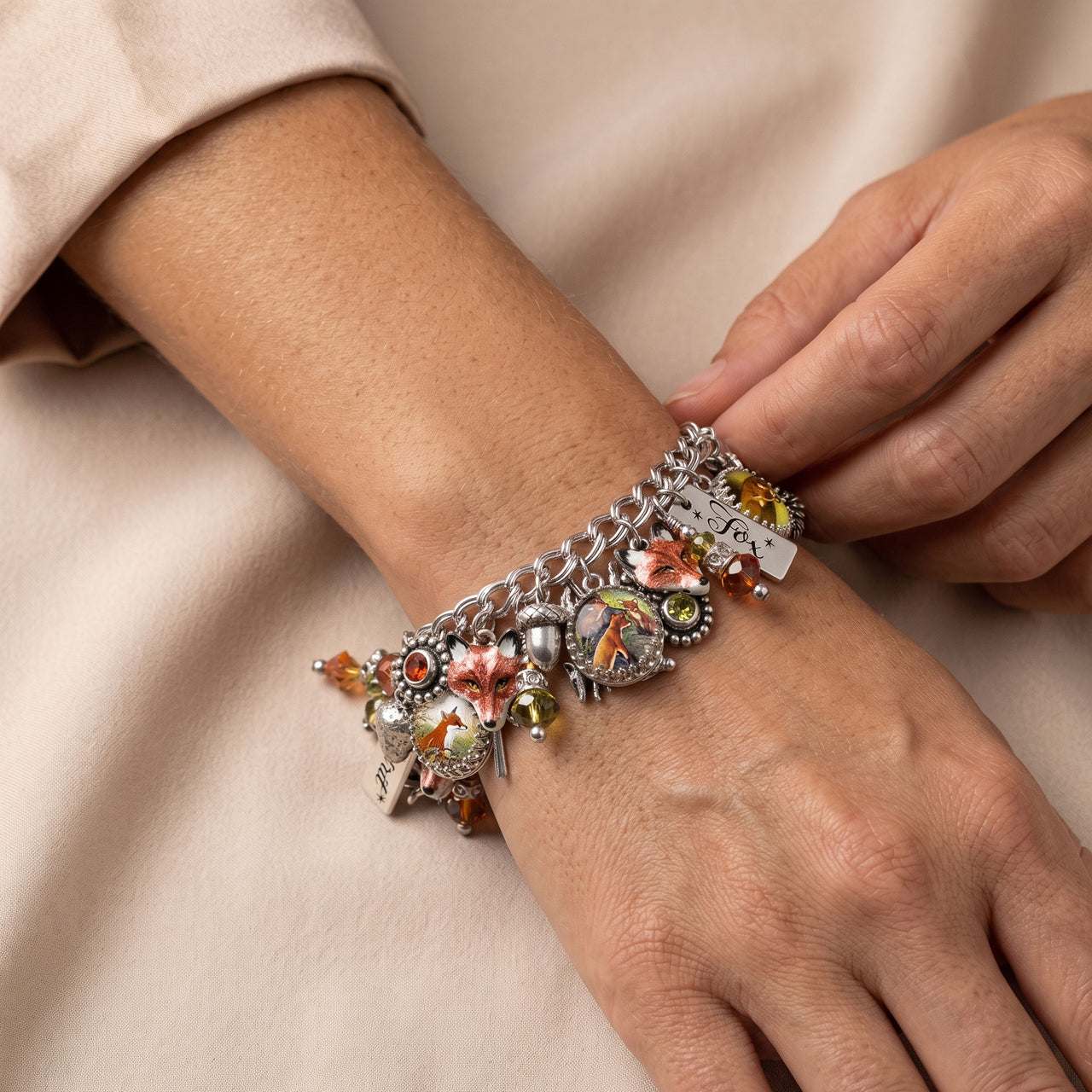 Wildlife Fox charm bracelet