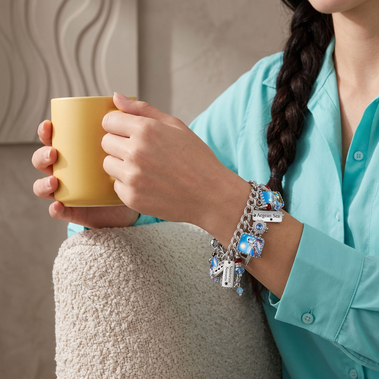 Greece Travel Charm Bracelet – Greek Mythology Jewelry