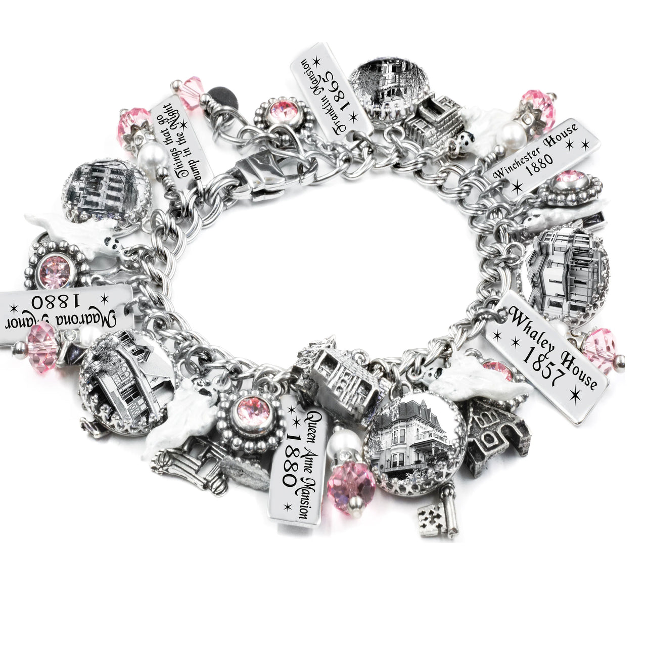 Haunted House Charm Bracelet – Halloween Jewelry Gift