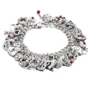 silver heart love bracelet