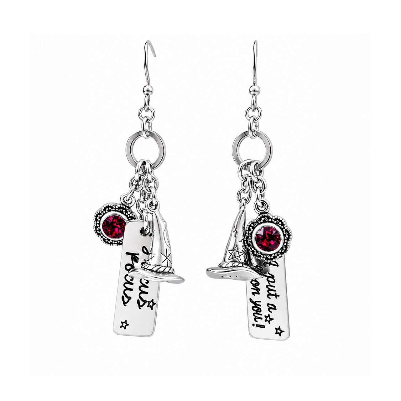 Hocus Pocus Mismatched Earrings with Witch Quotes