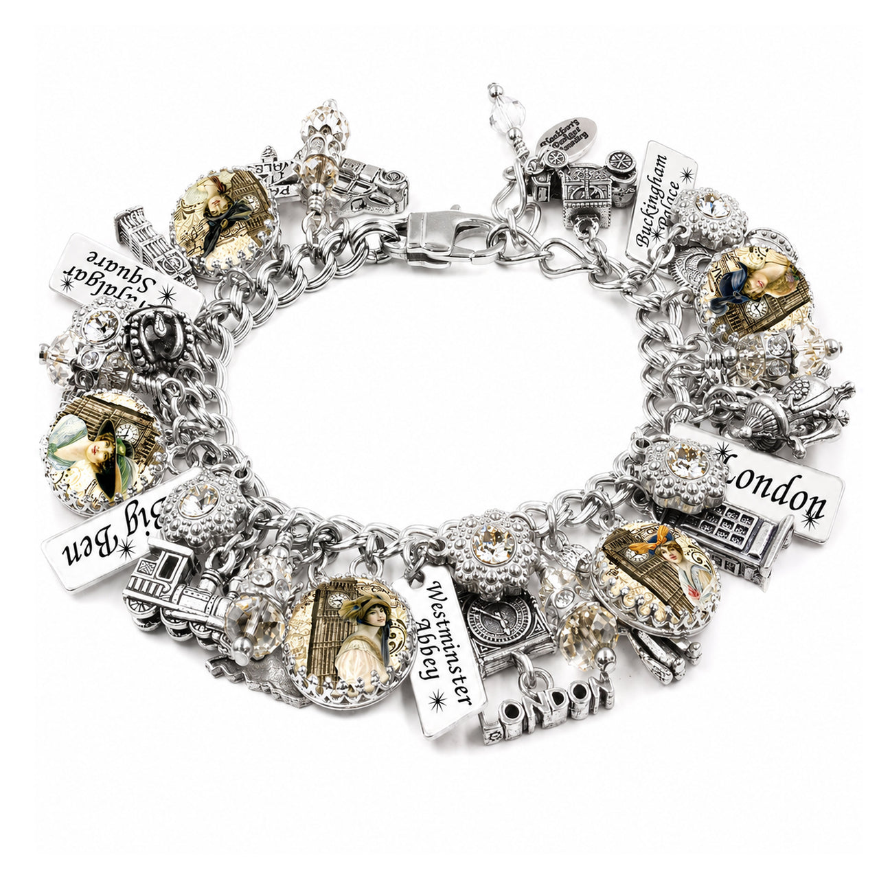 London Charm Bracelet Handcrafted British Gift for Her