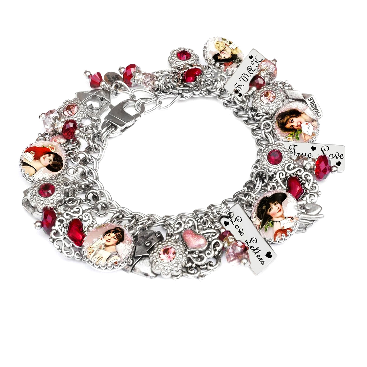 Love Letter, Valentine Charm Bracelet
