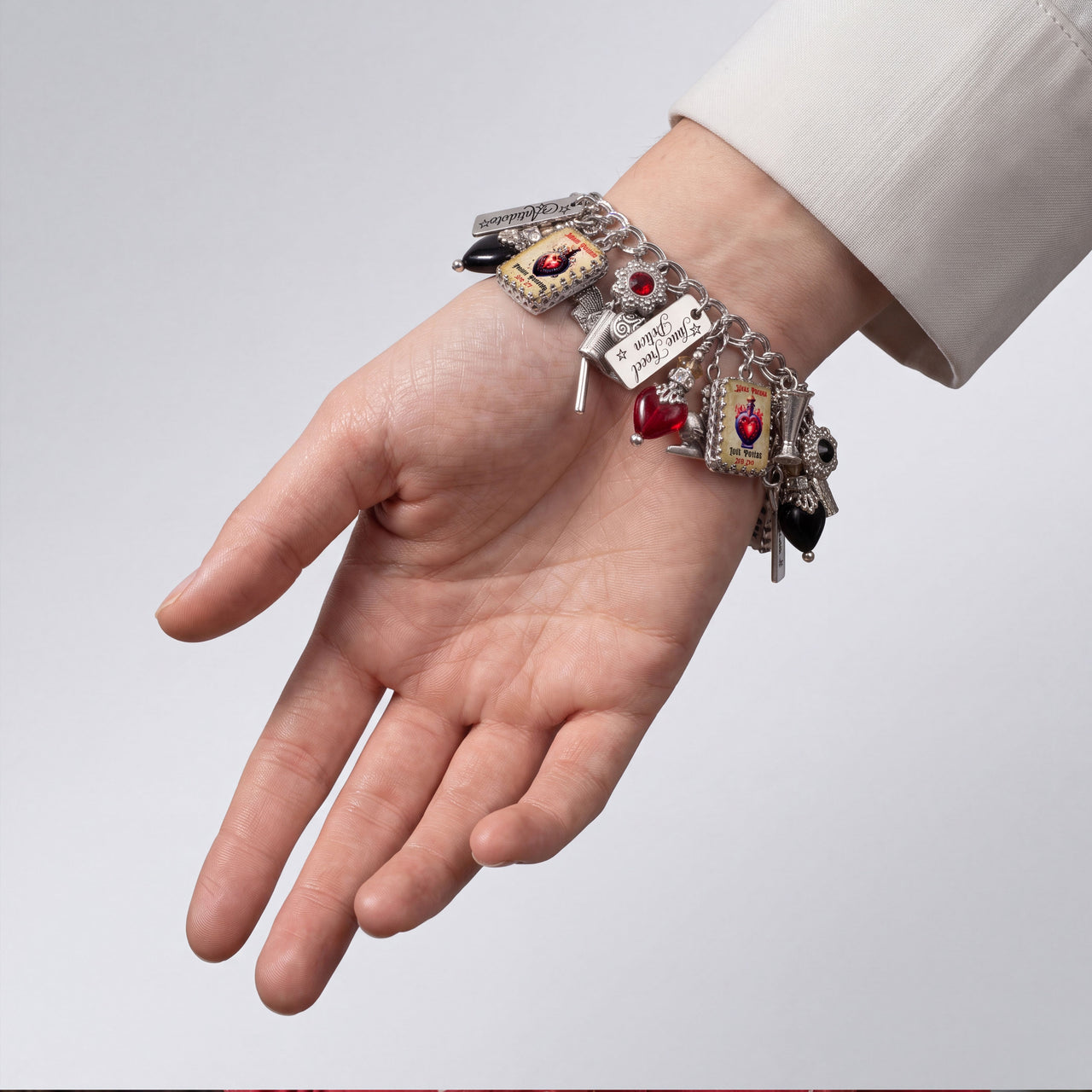 Love Potion Charm Bracelet - Handcrafted Silver Jewelry