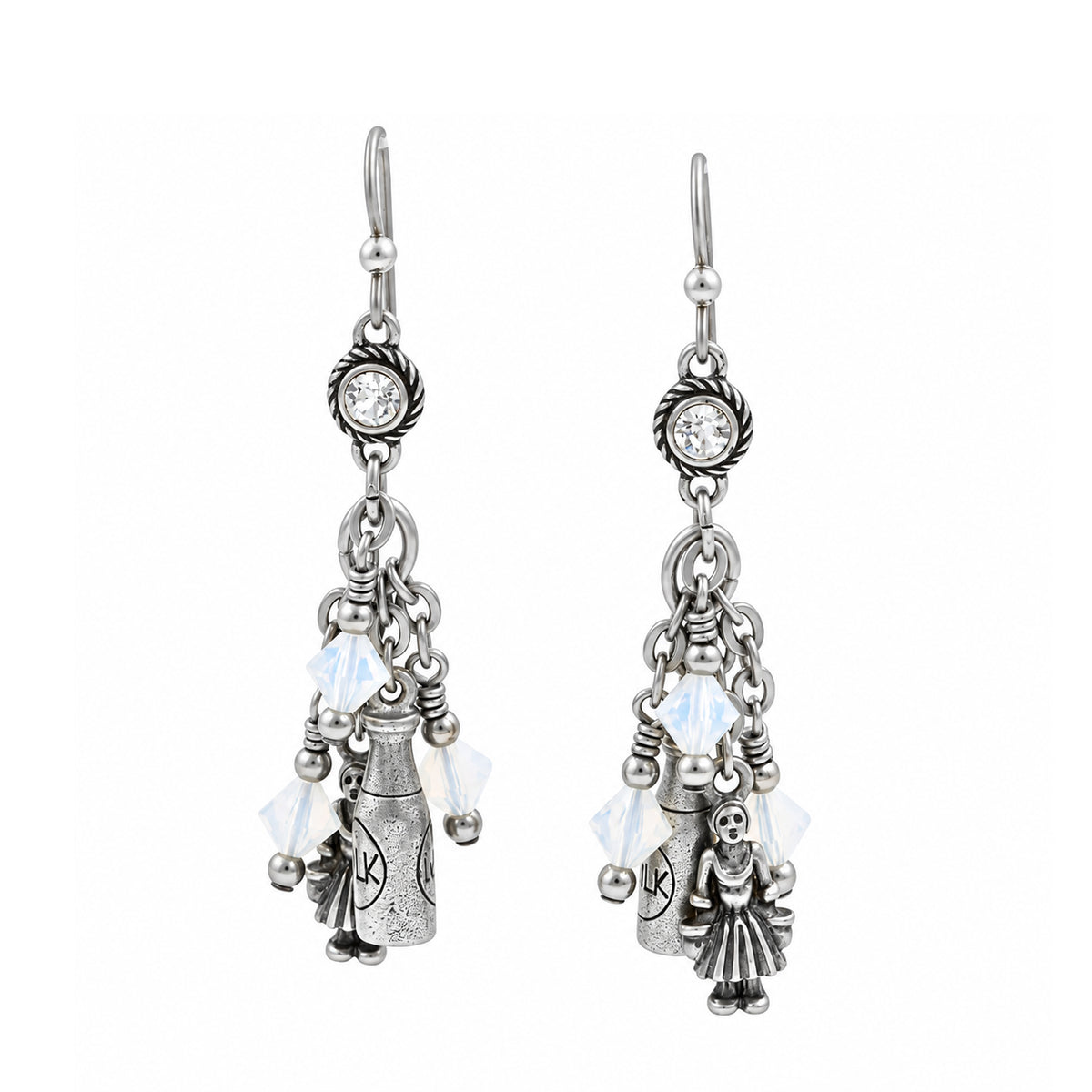 12 Days of Christmas Earrings, 8th Day, Maids a Milking