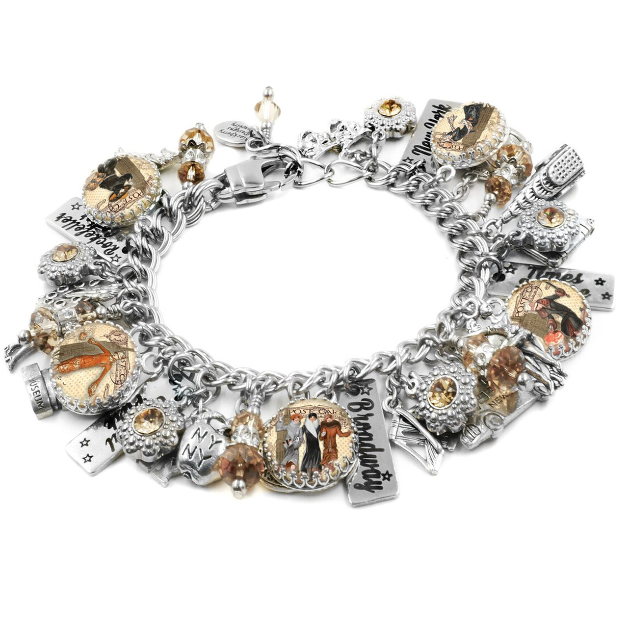 New York City Charm Bracelet, NYC Travel Jewelry
