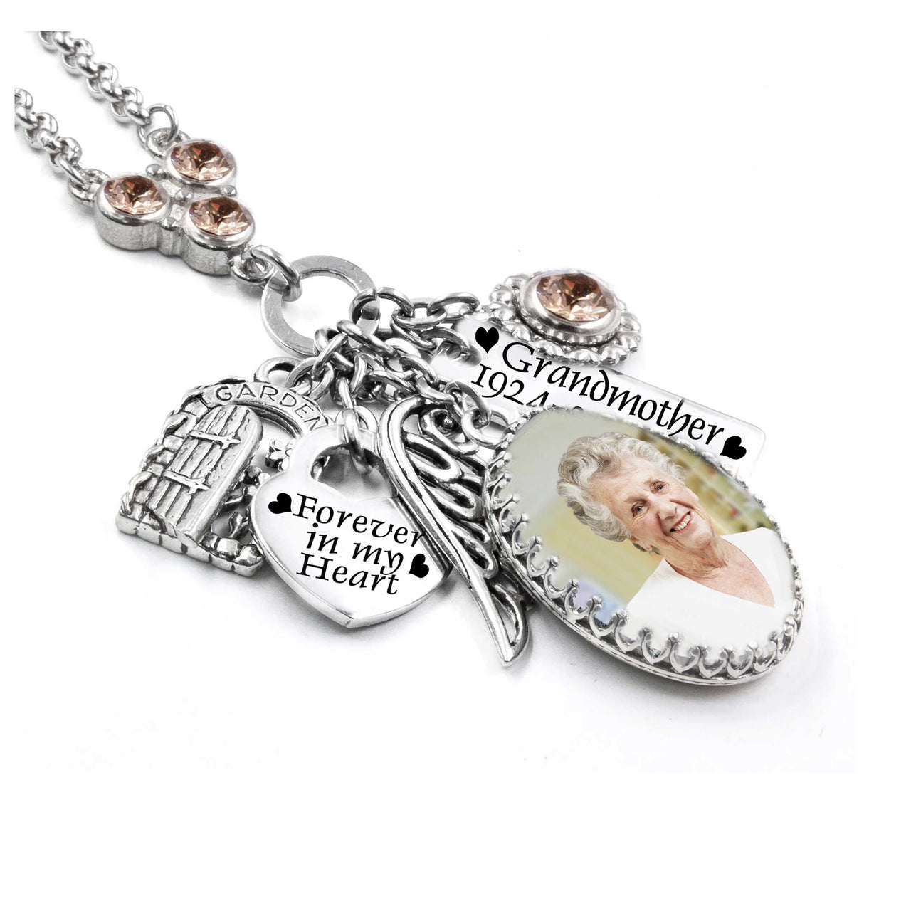 Personalized Memorial Photo Necklace with Picture