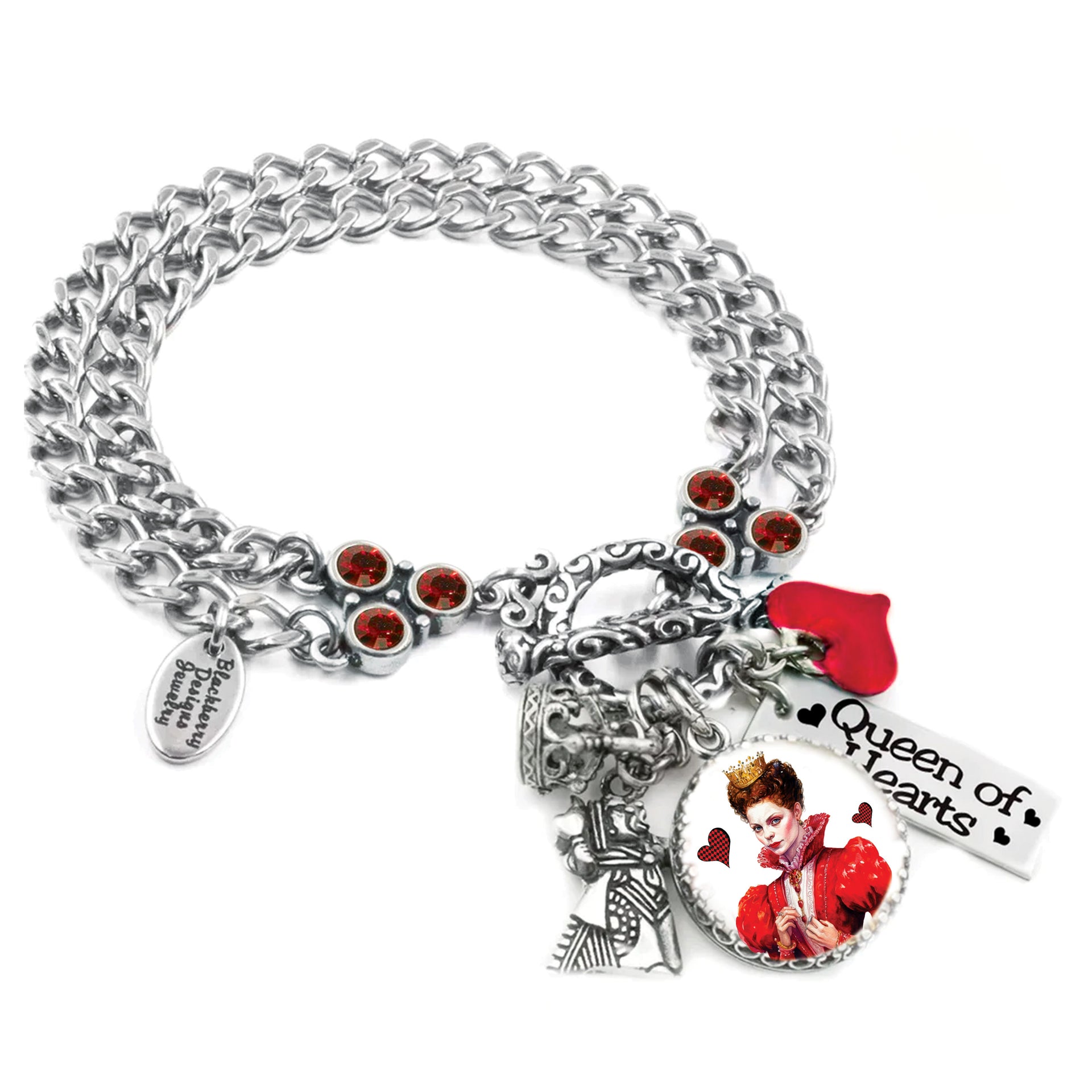 queen of hearts charm bracelet
