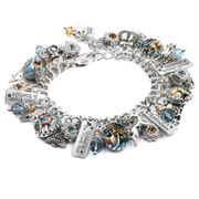 silver charm bracelet with reindeers winter and christmas gift