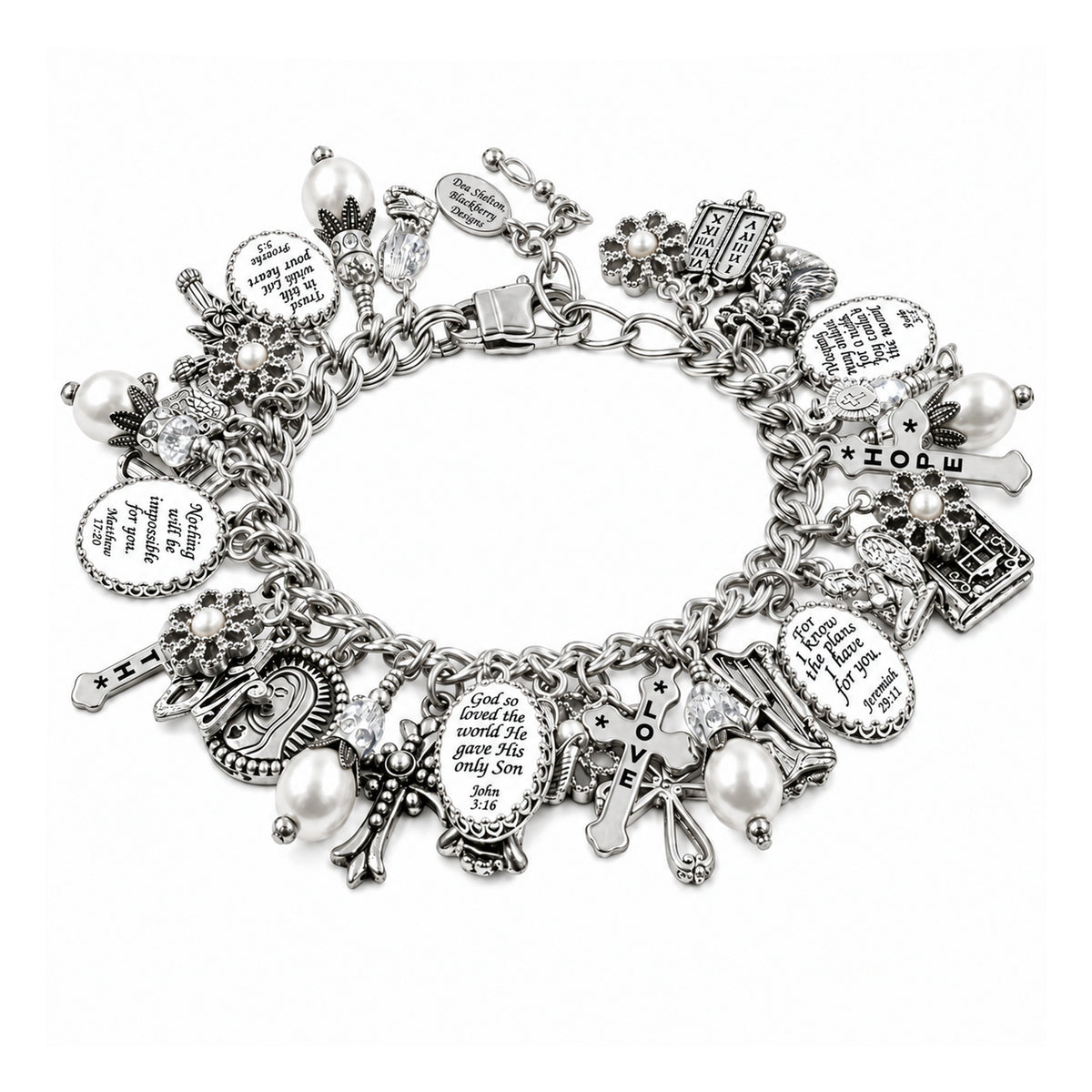 Bible Verse charm bracelet gift for women