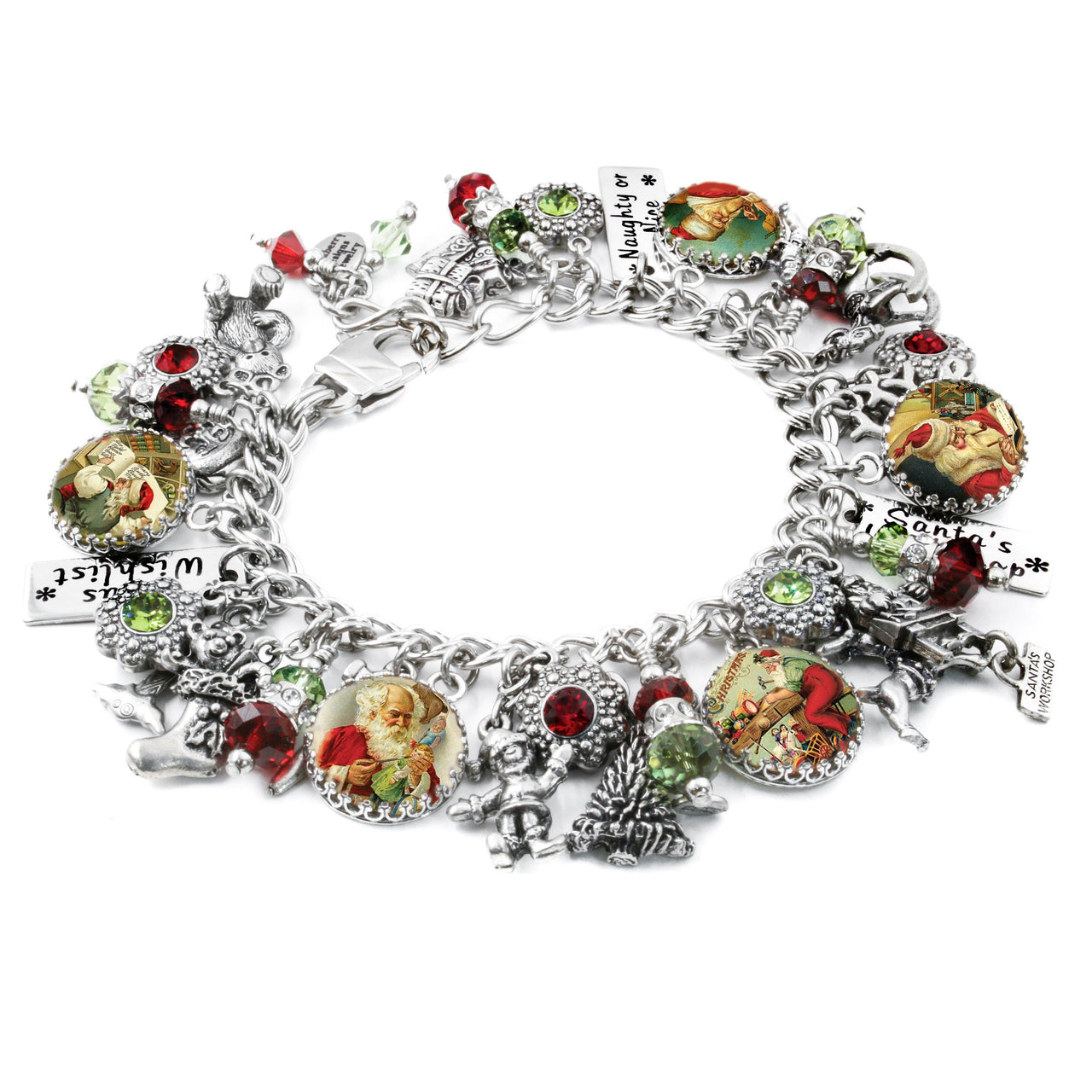Santa Charm Bracelet, Santa's Workshop Jewelry