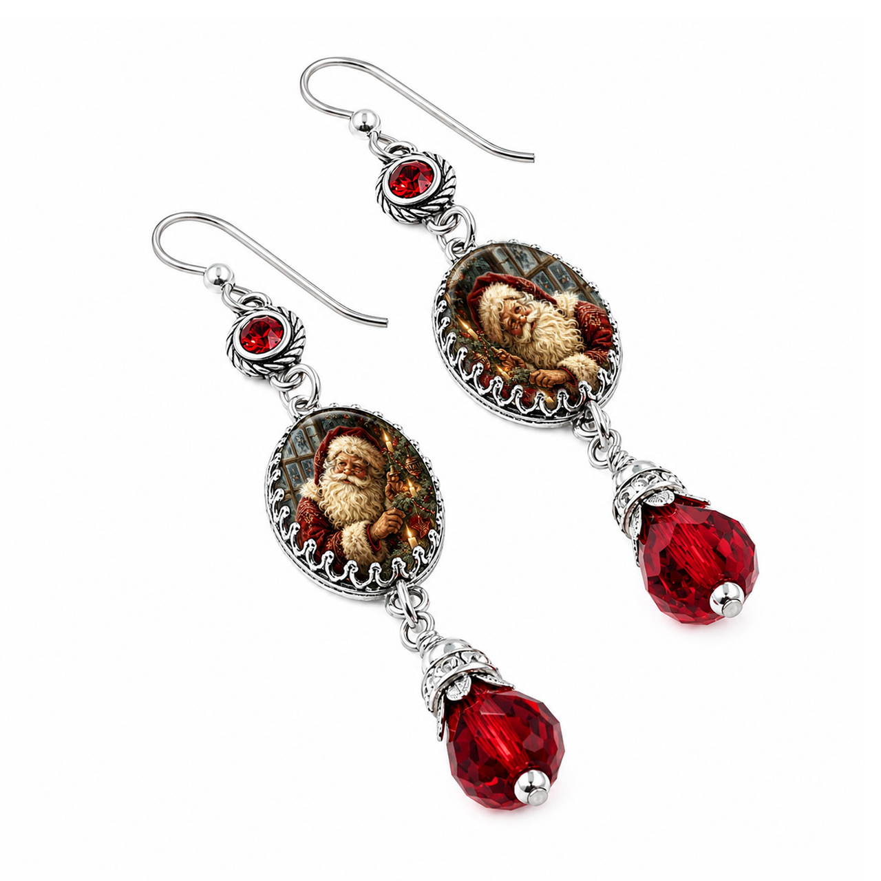 Vintage Santa Claus Earrings