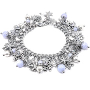 Snowflake Bracelet for Winter with Pearls