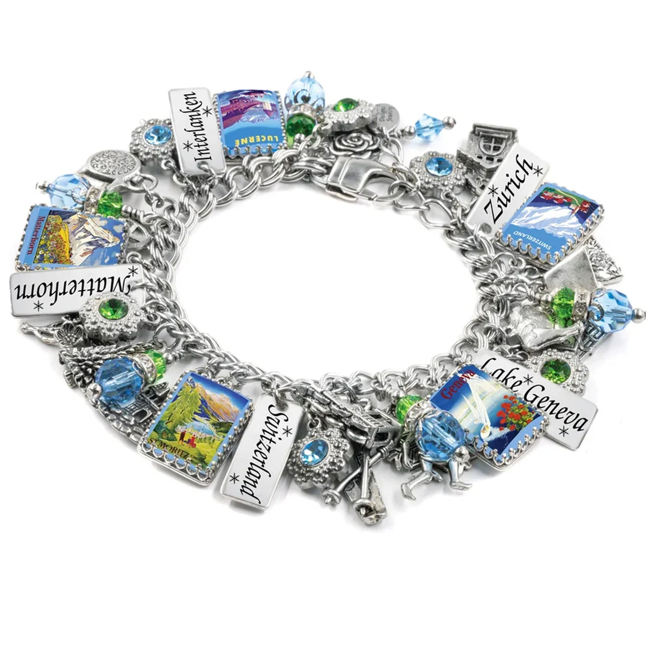 Switzerland Travel Charm Bracelet – Handcrafted Travel Jewelry