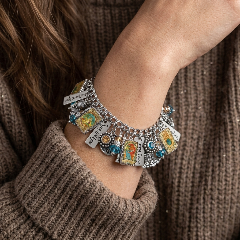Tarot Card Bracelet – Handmade with Vintage Tarot Charms
