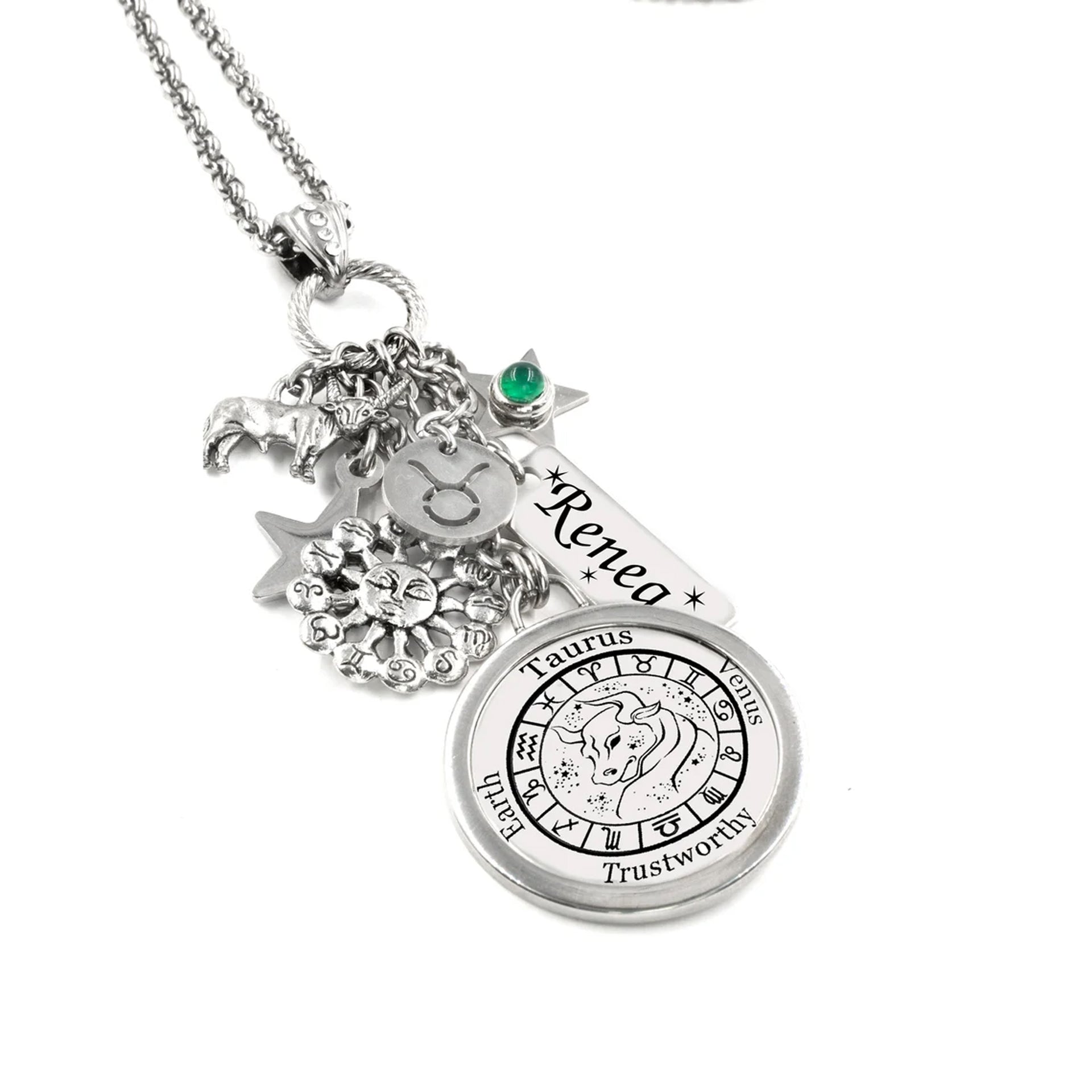 zodiac horoscope charm necklace