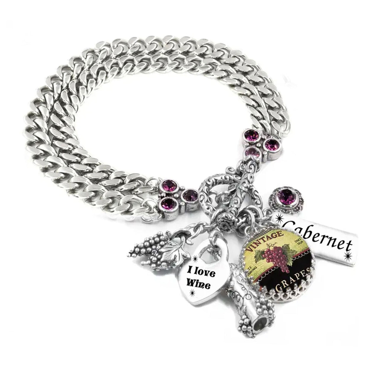 Cabernet Charm Bracelet